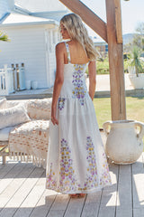 Bianca Maxi Dress -  White Daylilies