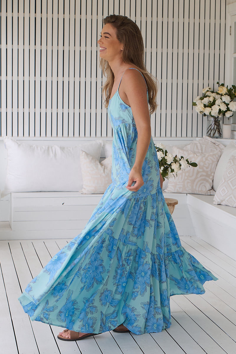 song of summer maxi dress Songs Of Summer Maxi Dress by Free People in Blue, Size: L