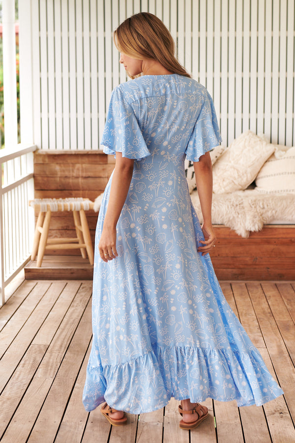 Gracie Maxi Dress - Seashell Cove