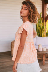 Ella top -  Peach Island