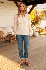 Meadow Blouse -Ivory  ~ MOS the label
