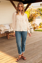 Meadow Blouse -Ivory  ~ MOS the label
