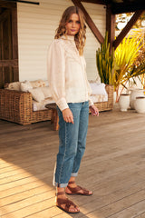Meadow Blouse -Ivory  ~ MOS the label