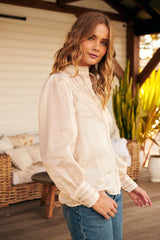 Meadow Blouse -Ivory  ~ MOS the label