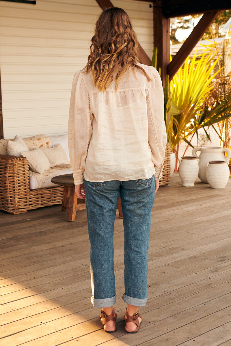Meadow Blouse -Ivory  ~ MOS the label
