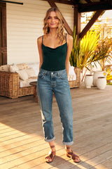 Cowls in the Club Bodysuit - Pine ~ Free People