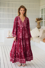 Teresa Maxi Dress - Rhubarb Kiva