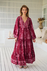 Teresa Maxi Dress - Rhubarb Kiva