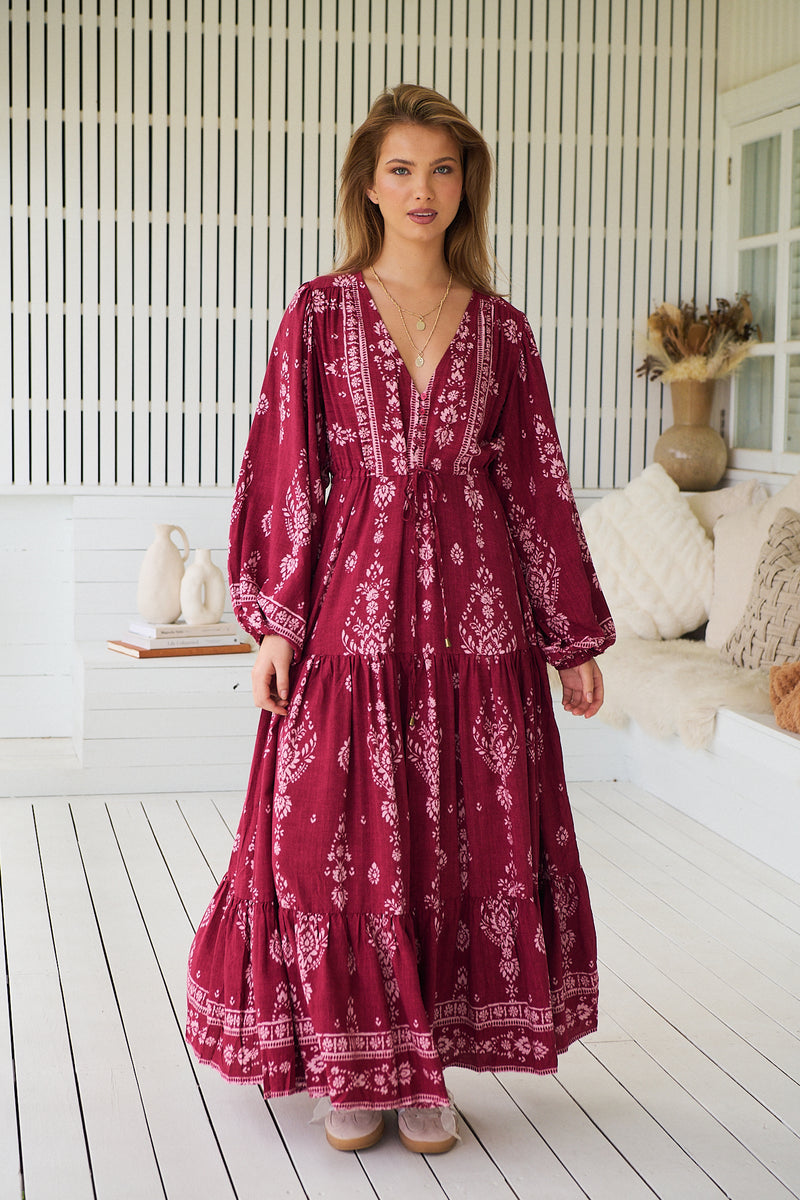 Teresa Maxi Dress - Rhubarb Kiva