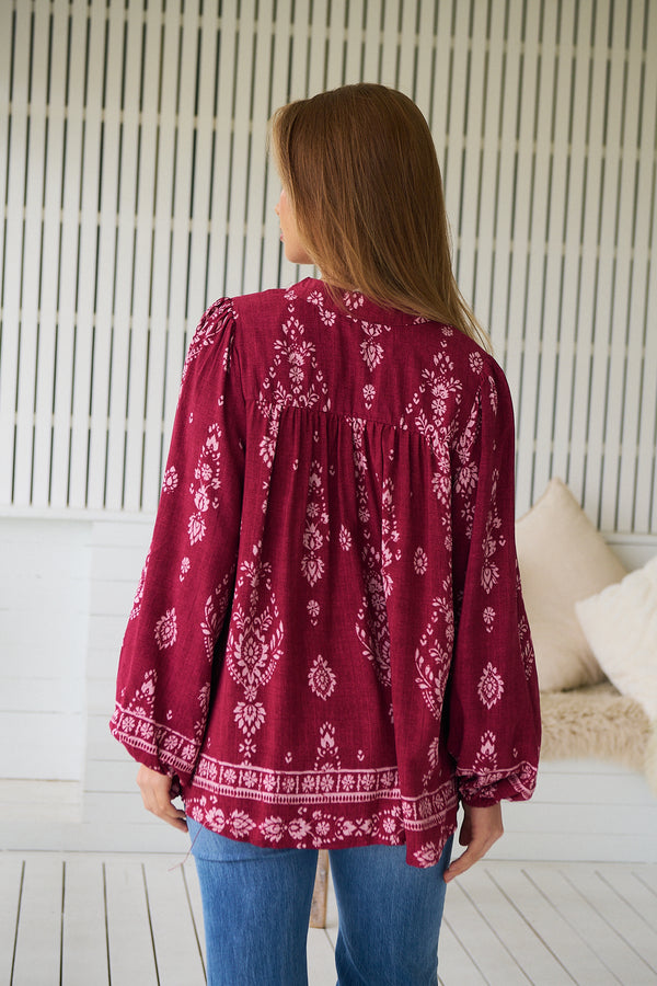Bee Blouse -  Rhubarb Kiva