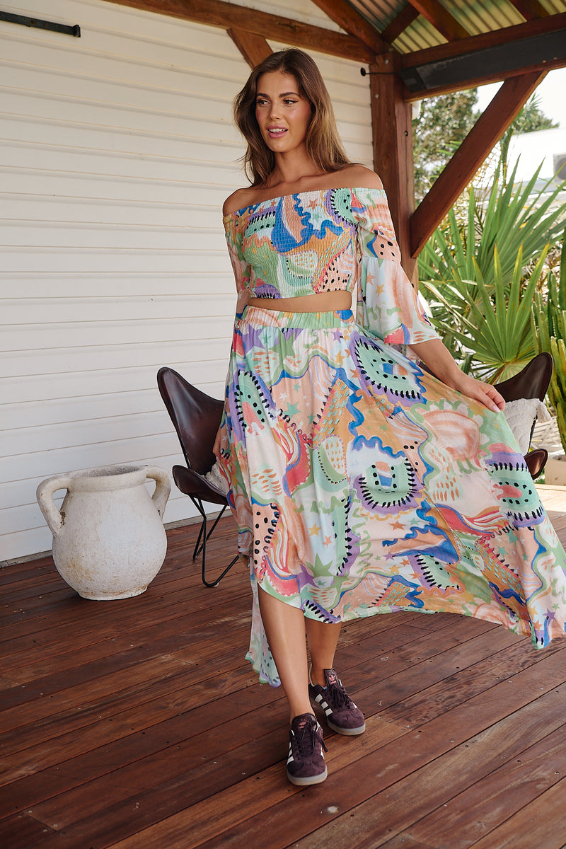 Simi Maxi Skirt - Electric Feels