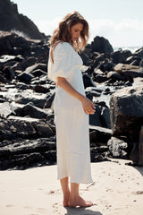 Ethereal Sleeved Midi Dress- Ivory  ~ MOS the label