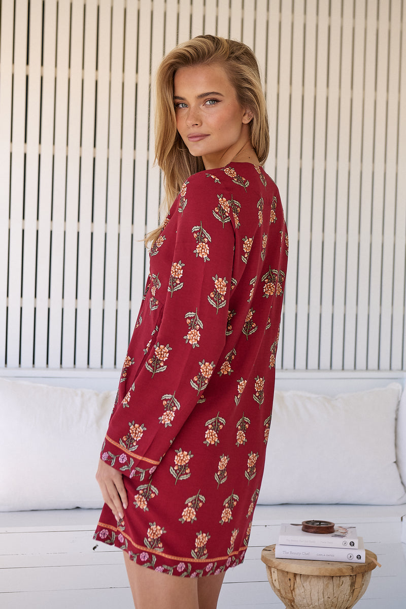 Tuesday Mini Dress - Grenache