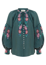 Ophelia Blouse-Pine  ~ MOS the label