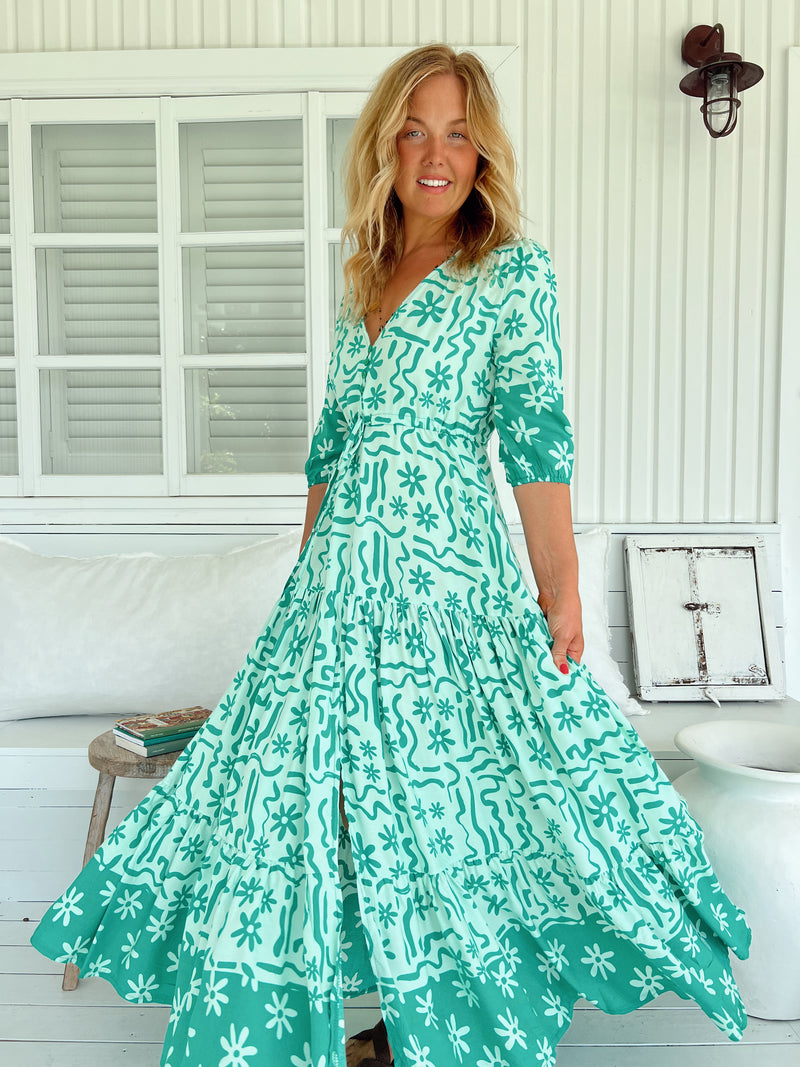 Tessa Maxi Dress - Mint Spritz