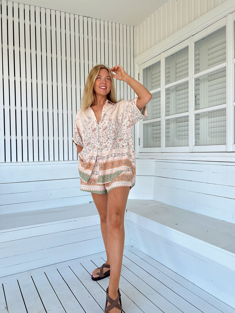 Lola Shirt - Mist Flower