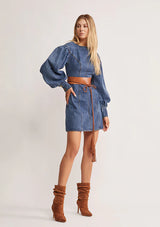 Waterlily Denim Mini Dress  ~ MOS the label