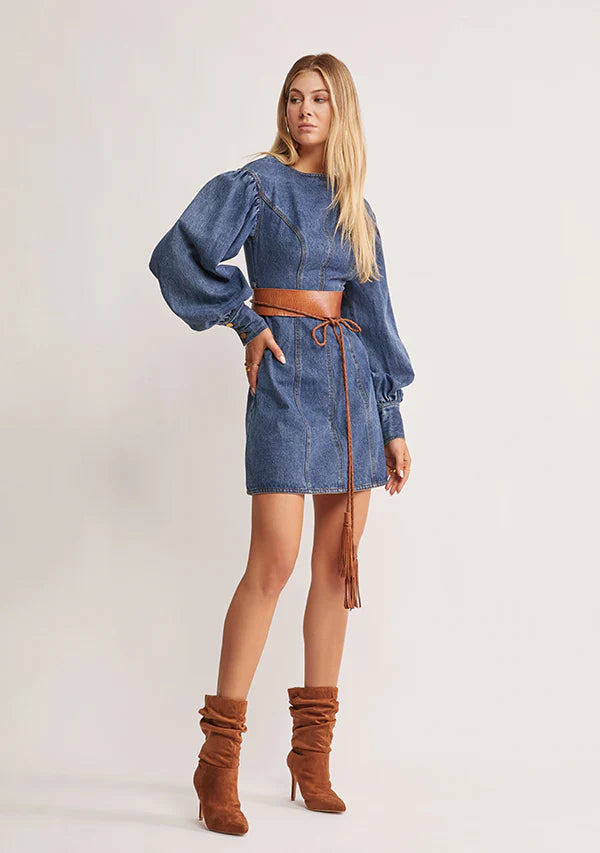 Waterlily Denim Mini Dress  ~ MOS the label