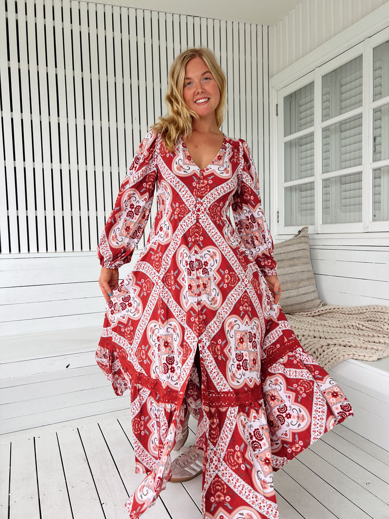 Carmen Maxi Long sleeve - Rosa