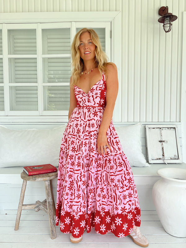 Bea Dress -  Strawberry Spritz