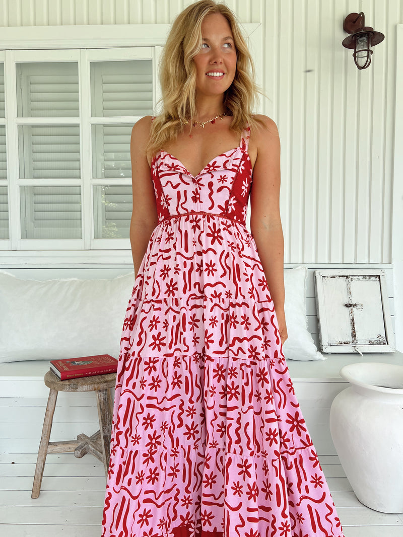 Bea Dress -  Strawberry Spritz