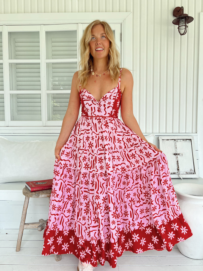 Bea Dress -  Strawberry Spritz