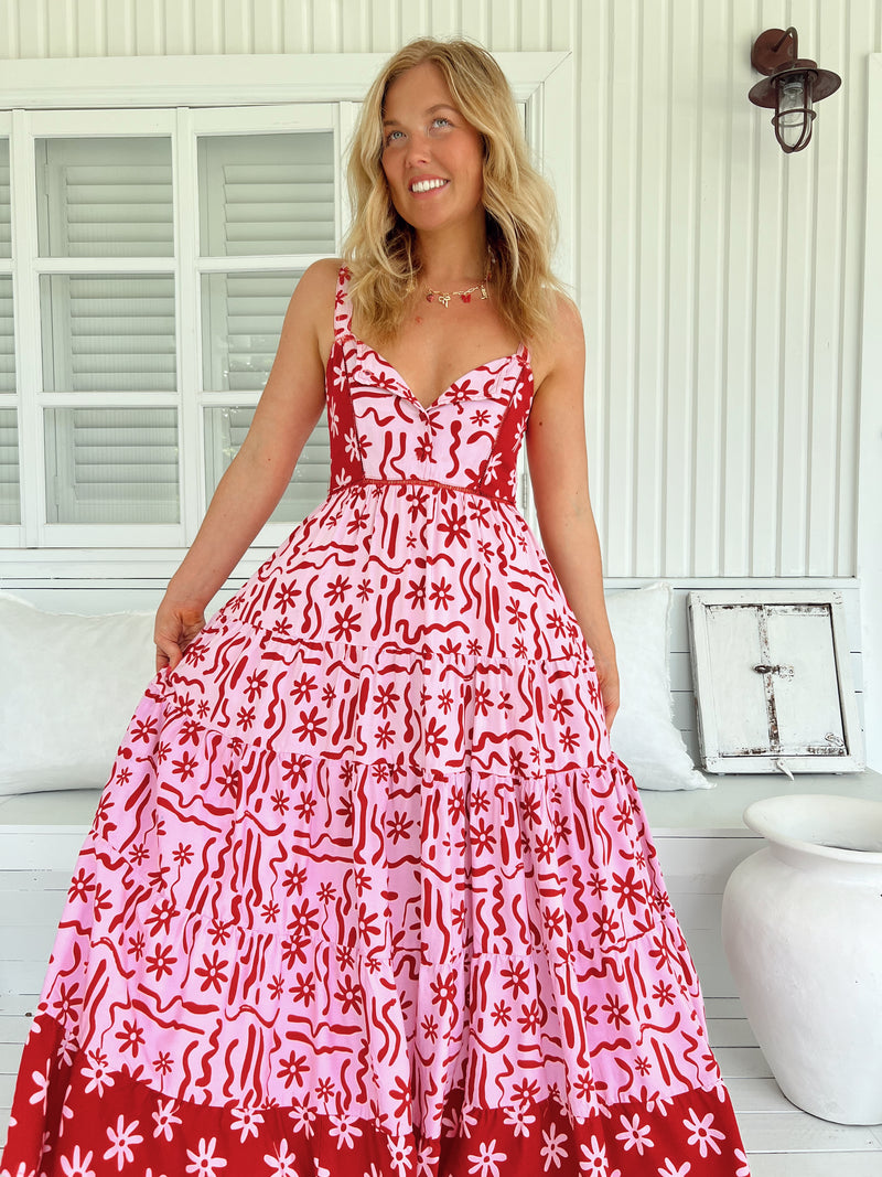 Bea Dress -  Strawberry Spritz