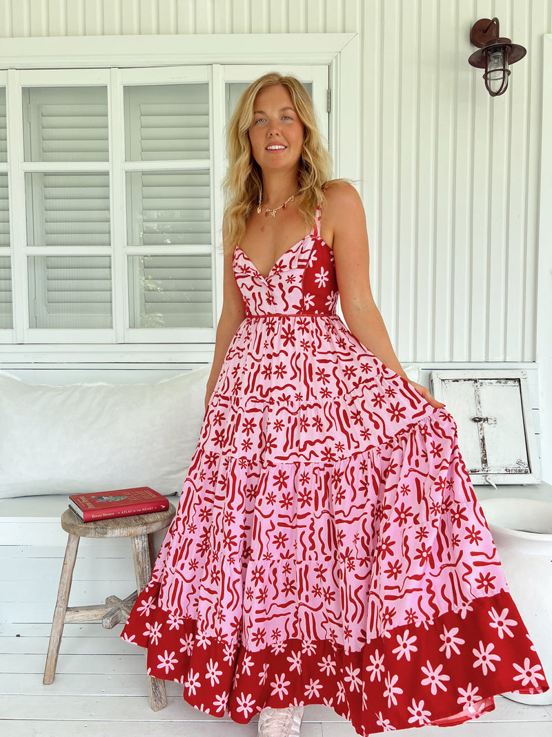 Bea Dress -  Strawberry Spritz
