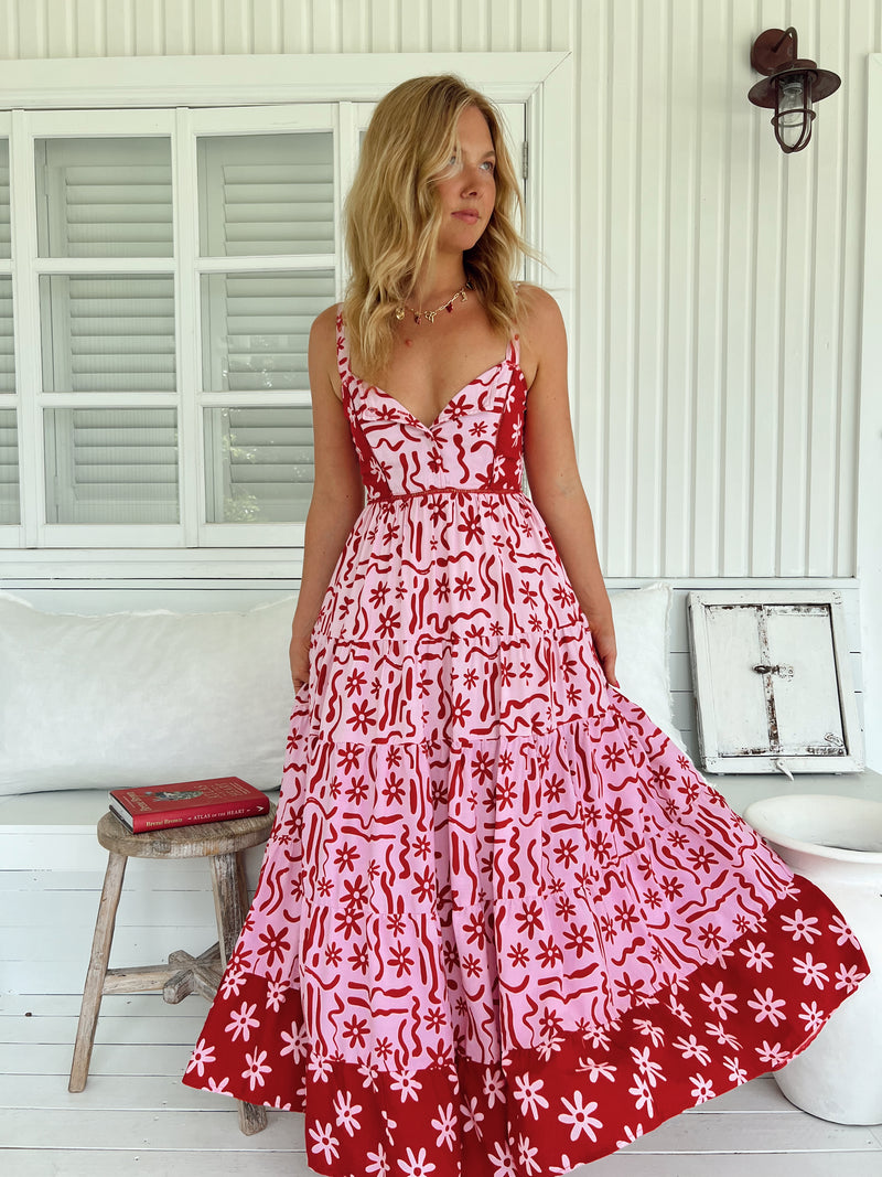 Bea Dress -  Strawberry Spritz