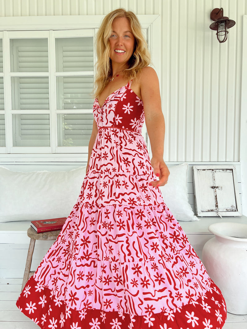 Bea Dress -  Strawberry Spritz