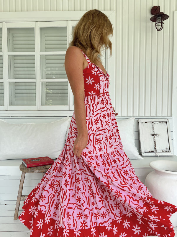 Bea Dress -  Strawberry Spritz