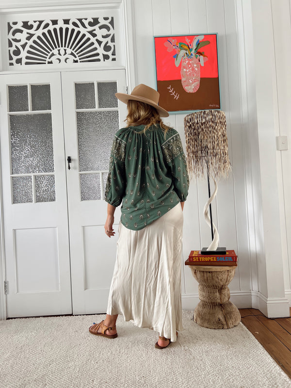 Montie Blouse - Viridian