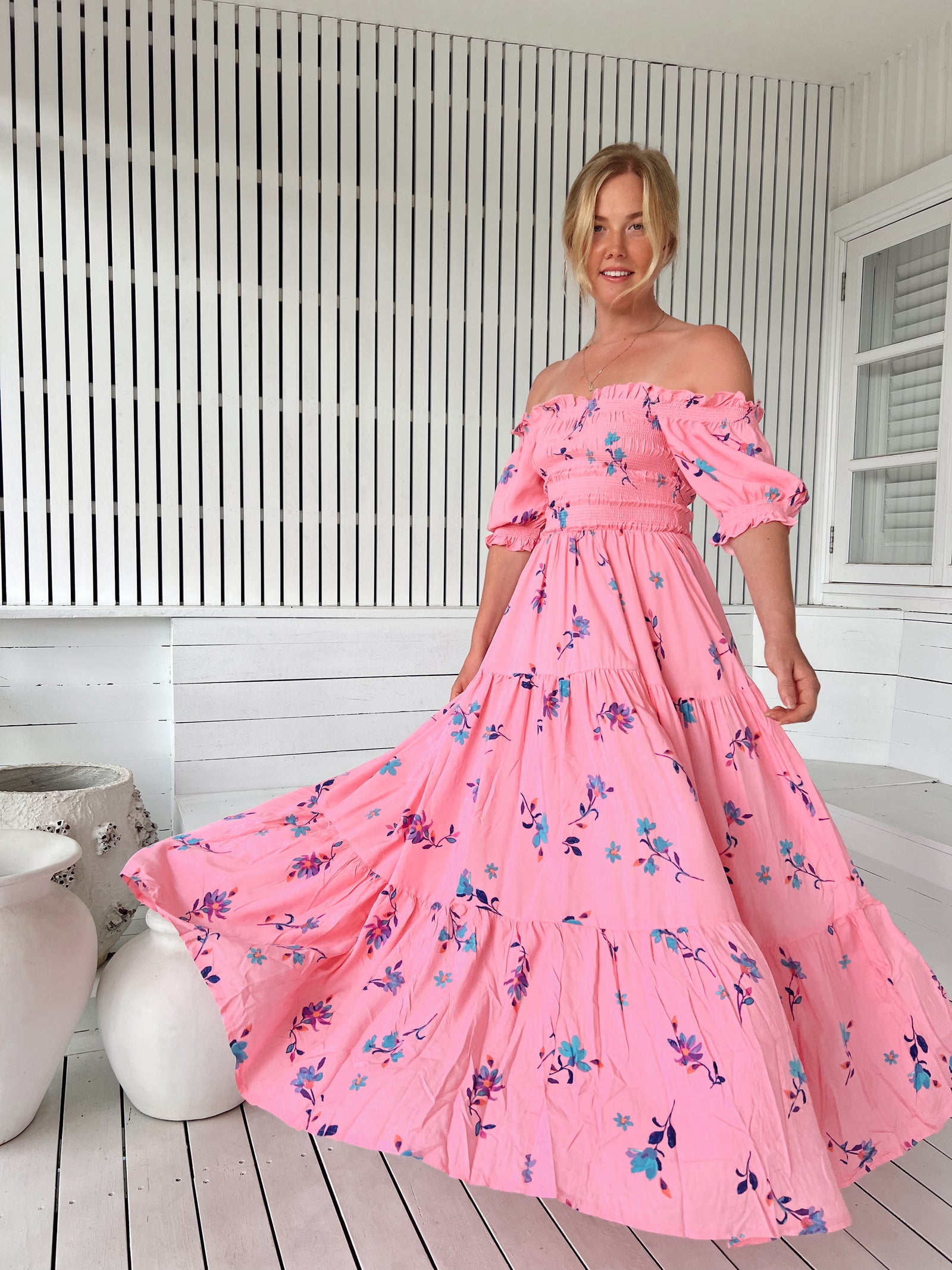 strapless open back dress Claudette Dress