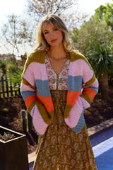 Pastal drift Knit Cardigan - Jaase