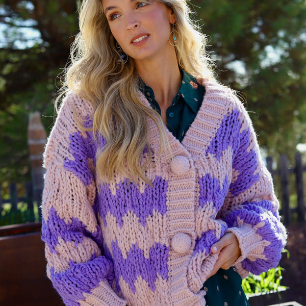 Berry Calm Meadow Knit Cardigan - Jaase – Arizonia Rose Berry Calm Meadow Knit Cardigan - Jaase – Arizonia Rose