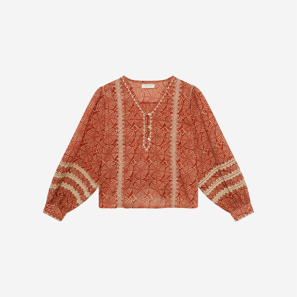 Akua Blouse- Papaya - Maison Hotel
