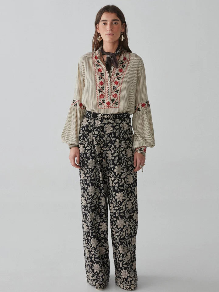Tina Blouse - Wallflower Stripes - Maison Hotel