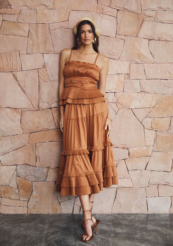 Golden Fields Pleated Top ~ MOS the label