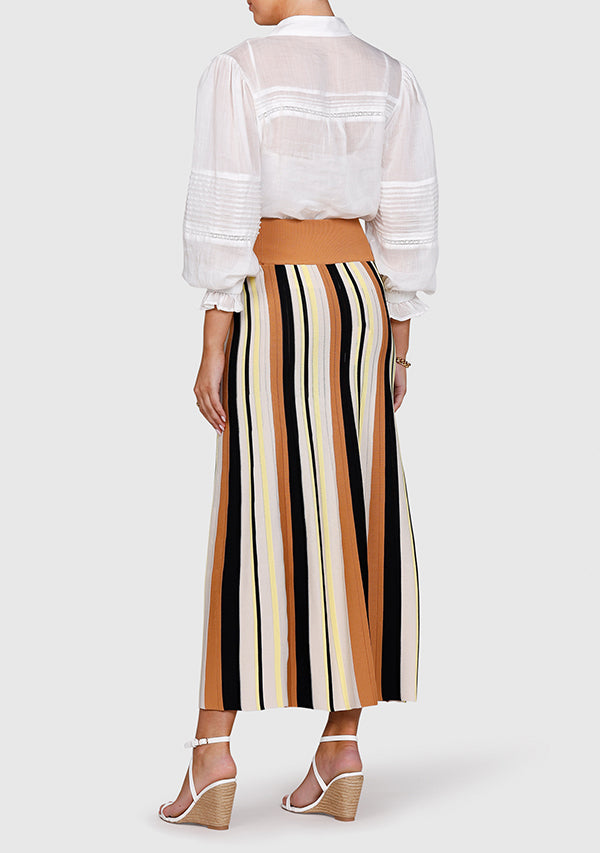 Radiant Stripe Midi Skirt ~ Ministry of Style