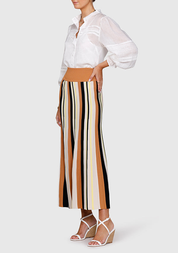 Radiant Stripe Midi Skirt ~ Ministry of Style