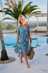 Shorelines Midi Dress - Kiara Print