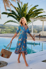 Shorelines Midi Dress - Kiara Print