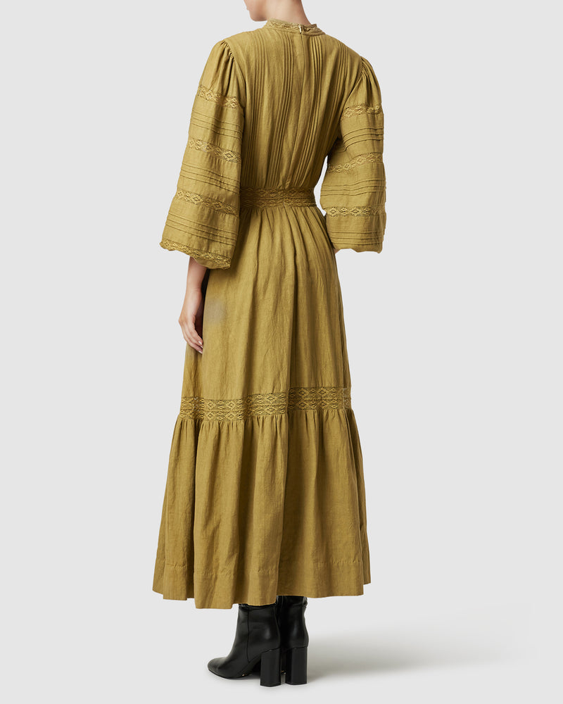 Loom Maxi Dress- Olive ~ MOS the label