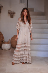 Bungalow Maxi - Sand Embroidered