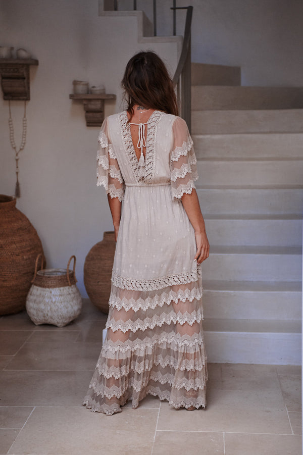 Bungalow Maxi - Sand Embroidered