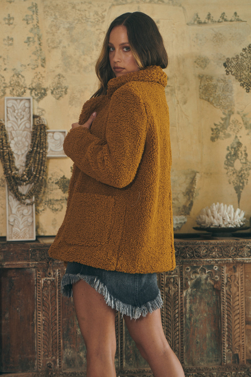 Amor Teddy Coat - Ginger