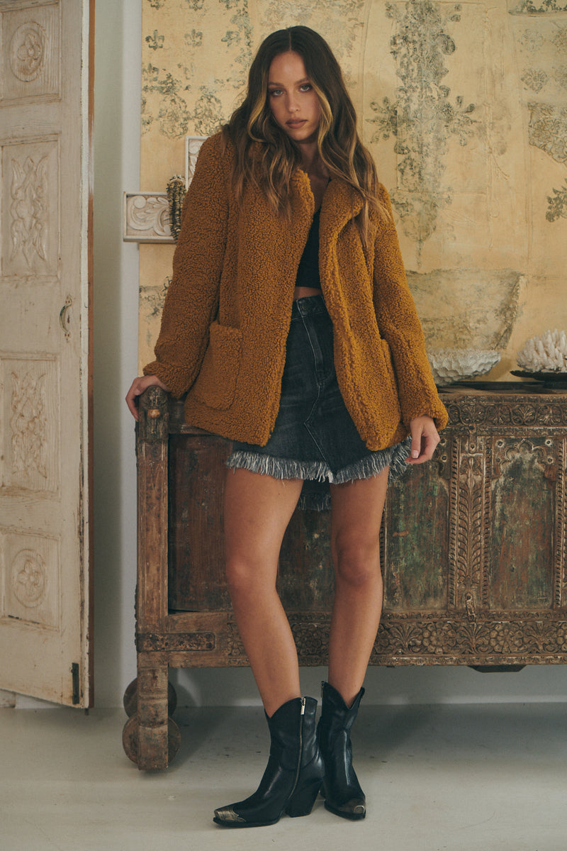 Amor Teddy Coat - Ginger