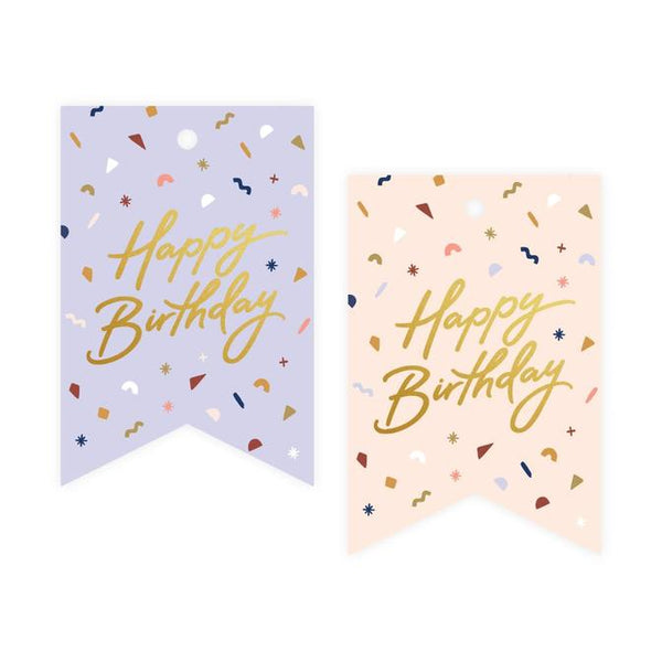 Birthday Confetti Foil Gift Tag Pack