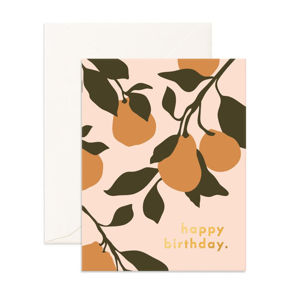 Birthday Pears Greeting Card