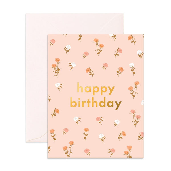 Birthday Roses Greeting Card